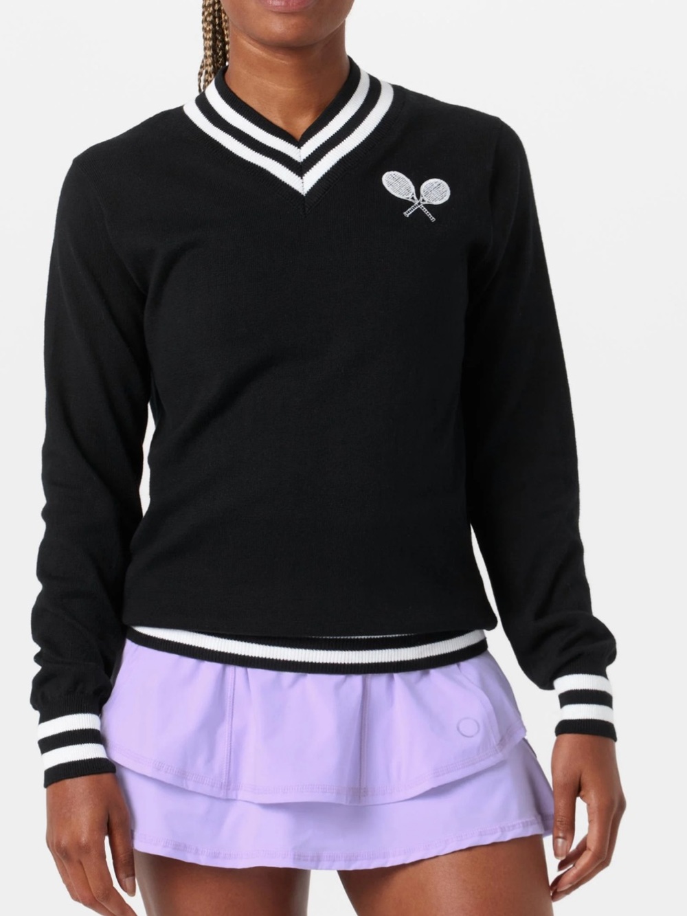 The Bubble Hatton Tennis Sweater – Black & White – Size Medium – NWT
